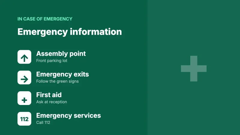 Emergency info