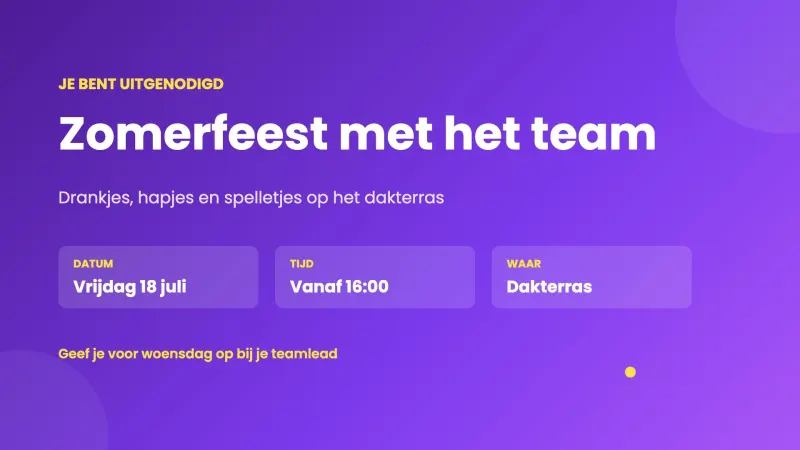 Uitnodiging evenement