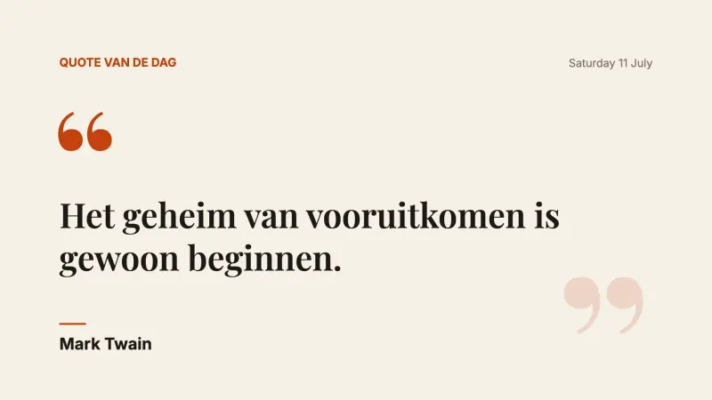 Quote van de dag