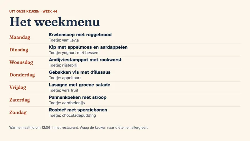 Weekmenu