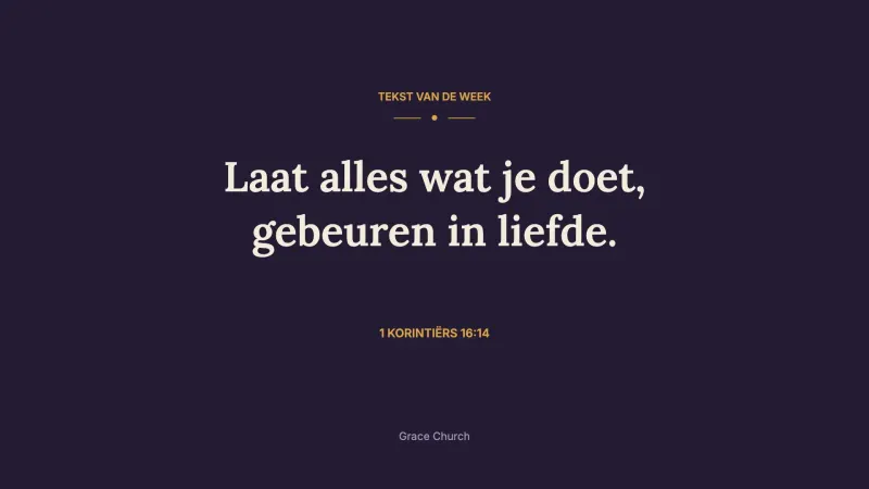 Tekst van de week