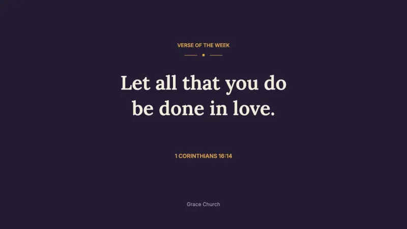 Verse of the week
