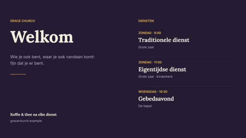 Welkomstbord