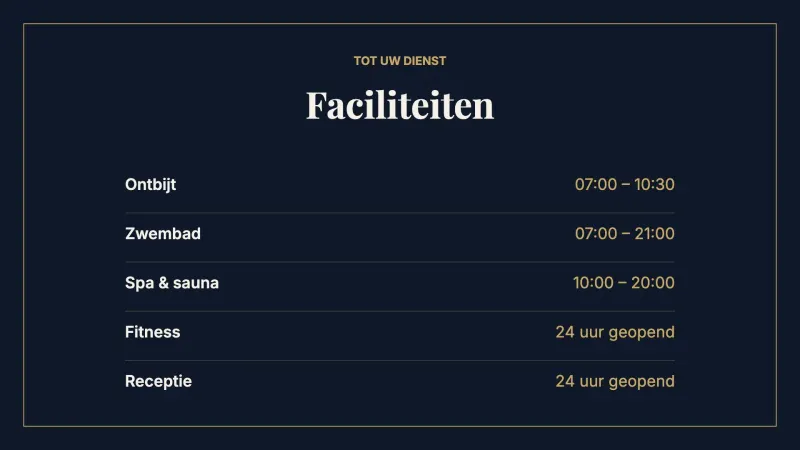 Faciliteiten