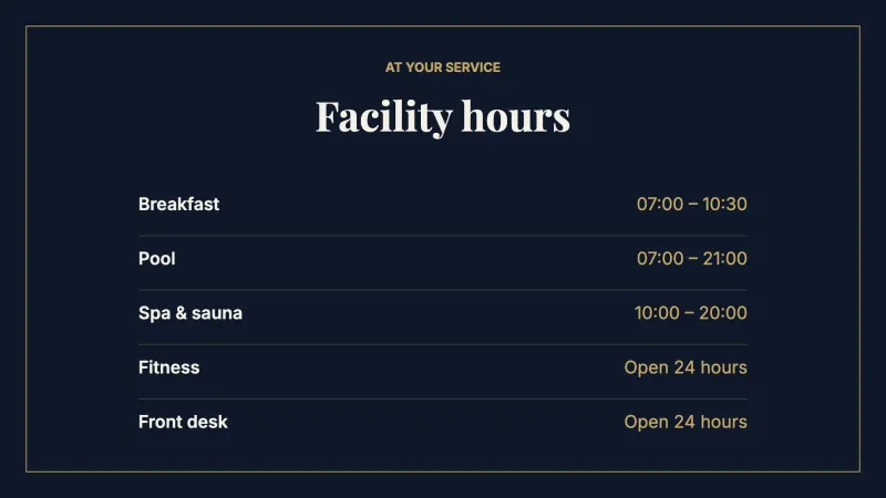 Facility hours