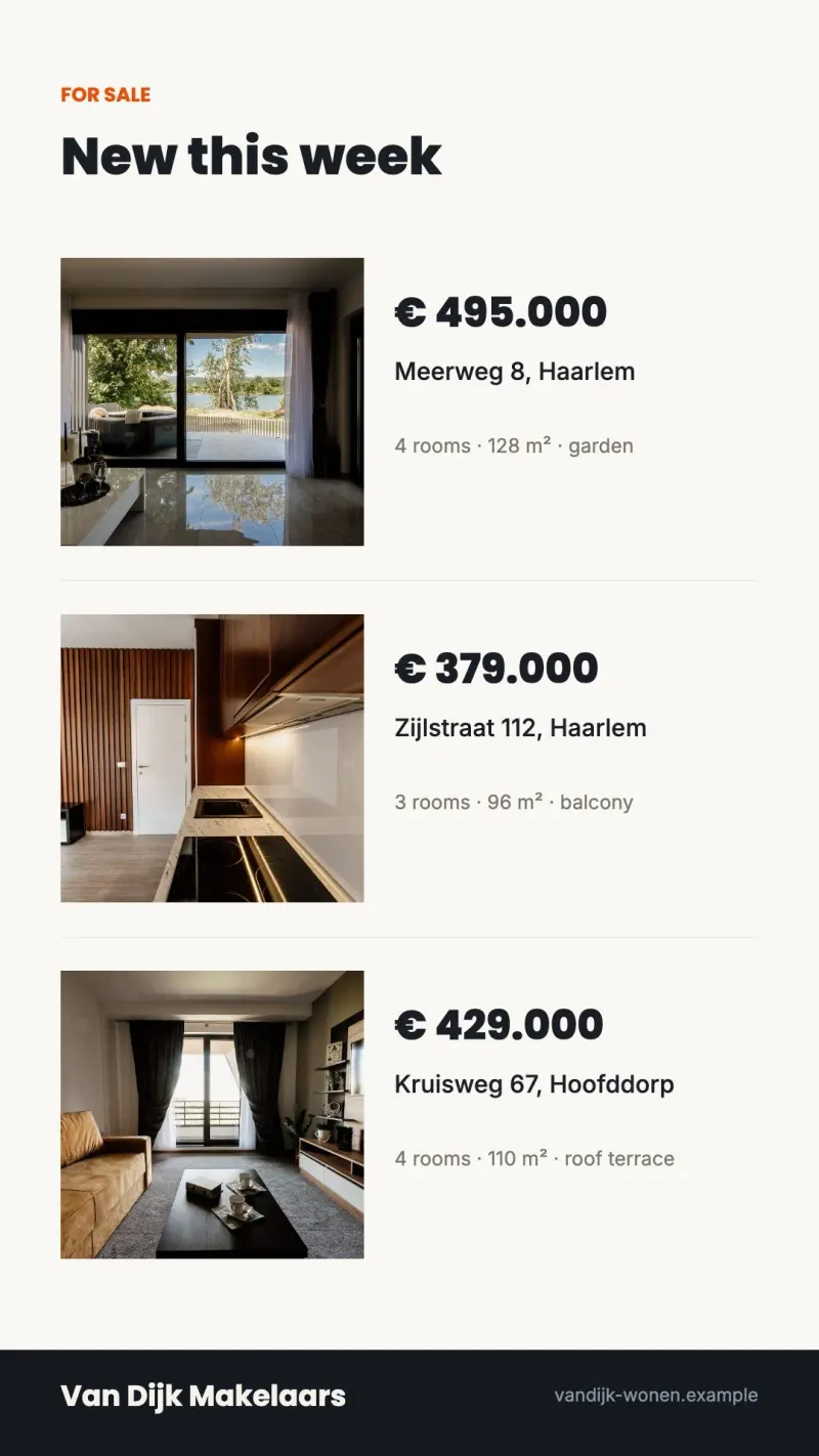 Listings board