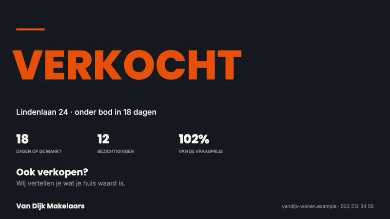 Verkocht-bord
