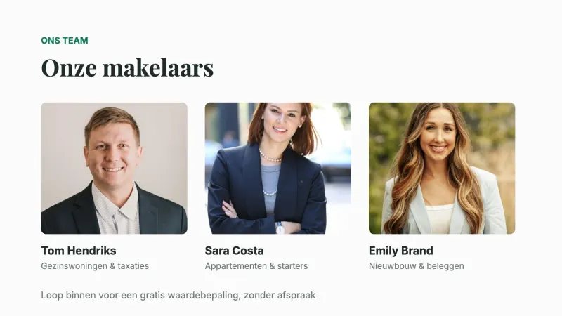 Onze makelaars
