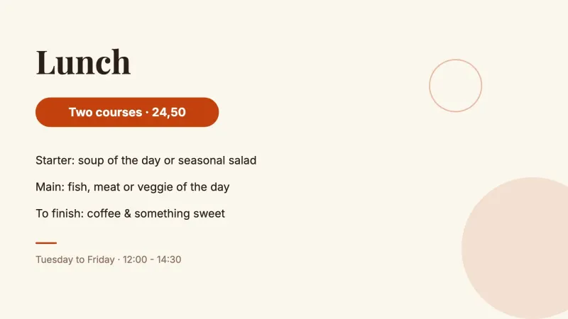 Lunch deal