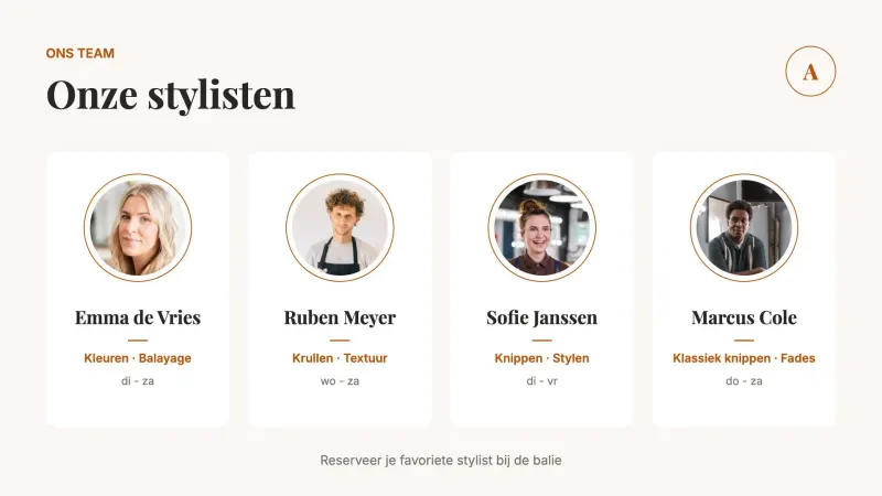 Onze stylisten