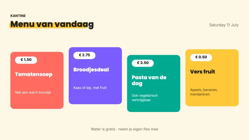 Kantinemenu