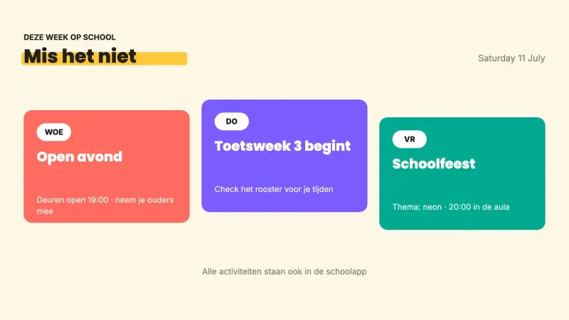 Deze week · Speels