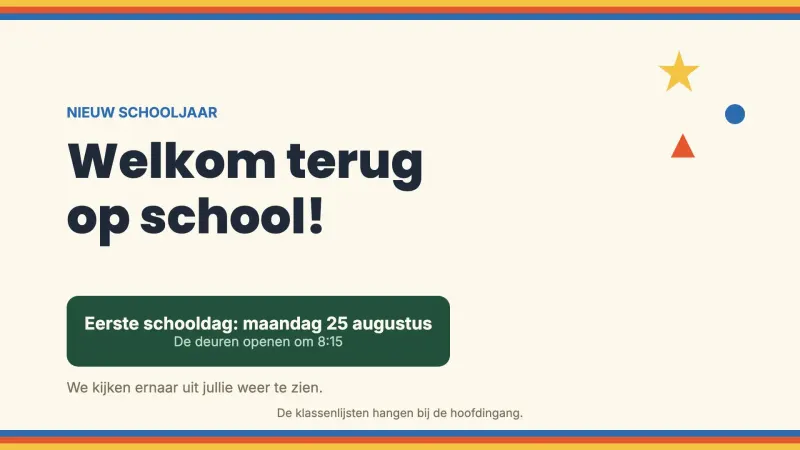 Terug naar school