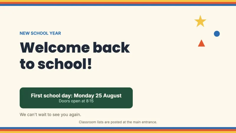 Back to school
