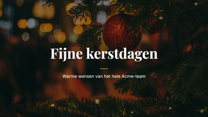Fijne kerstdagen