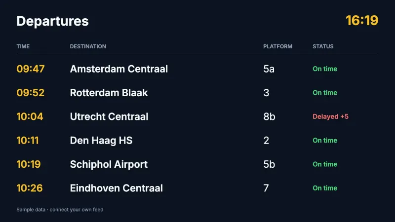 Departure board
