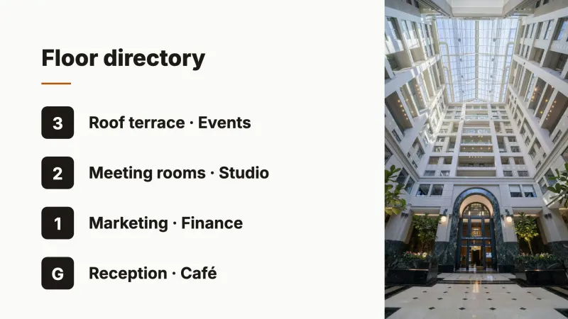 Floor directory