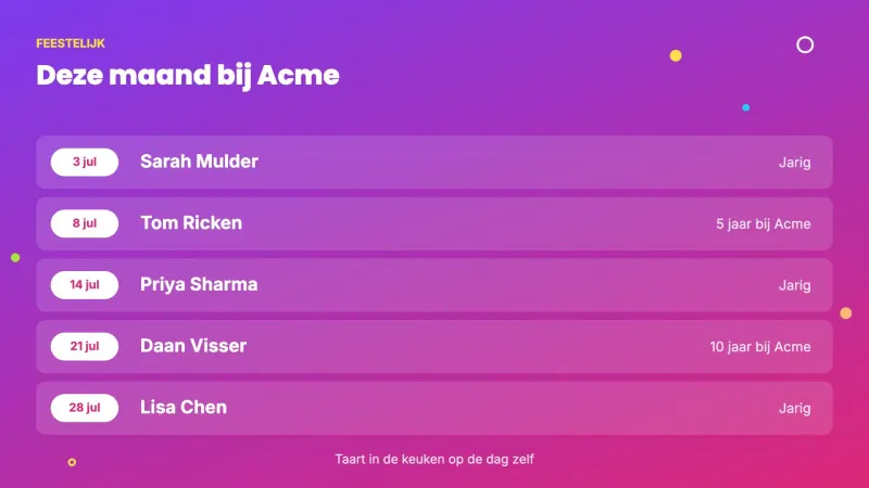 Feestelijkheden