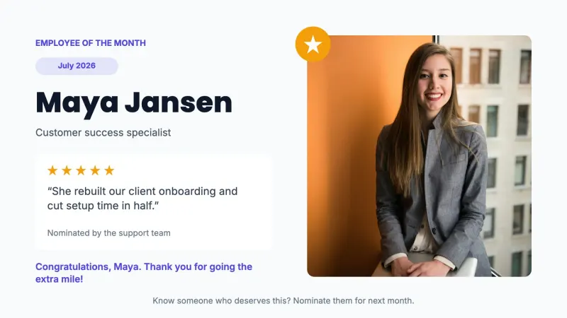 Employee of the month