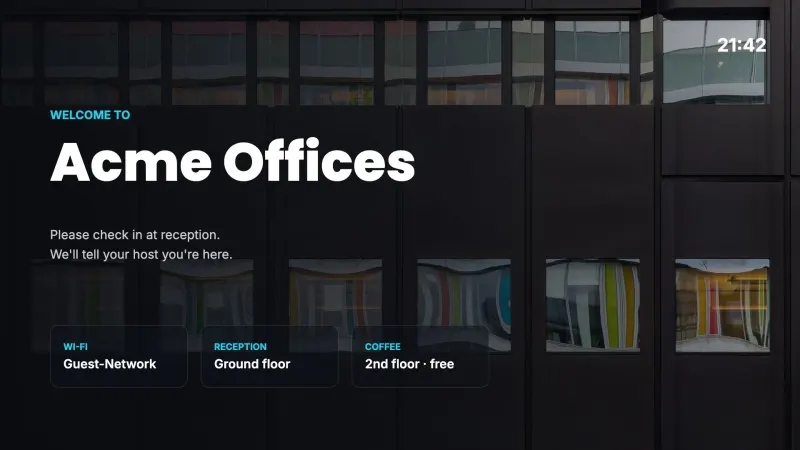 Welcome screen · Bold